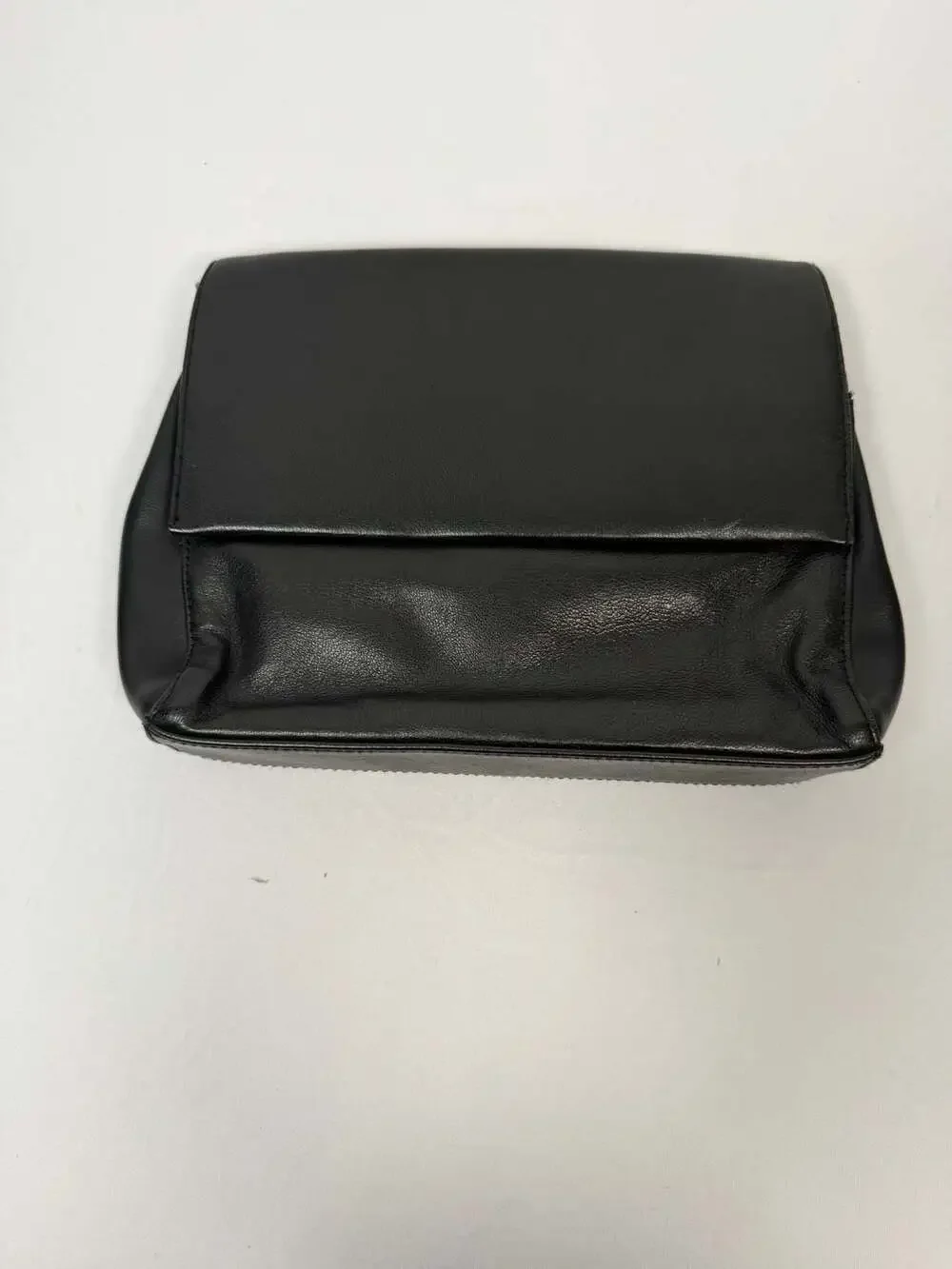 Worthington Black Leather Flap Clutch Purse